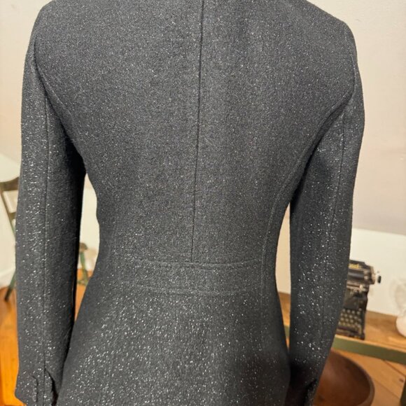 Talbots Black Jacket Blazer – 2Petite, Elegant Design Silver Metallic Thread - Picture 11 of 13